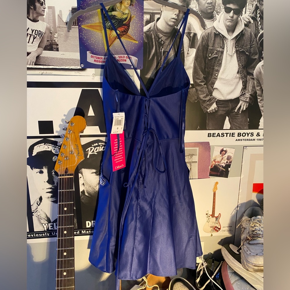 Dark blue size 0 never worn blondie nites homecoming/formal dress